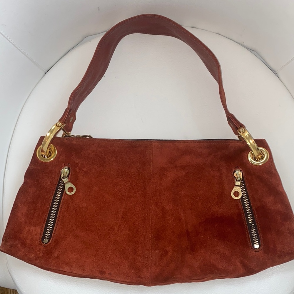 Christopher Kon | Rust suede leather small hobo